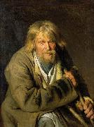 Ivan Nikolaevich Kramskoi Old Man with a Crutch France oil painting artist
